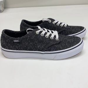 Black Camden stripe (marked Canvas) Vans